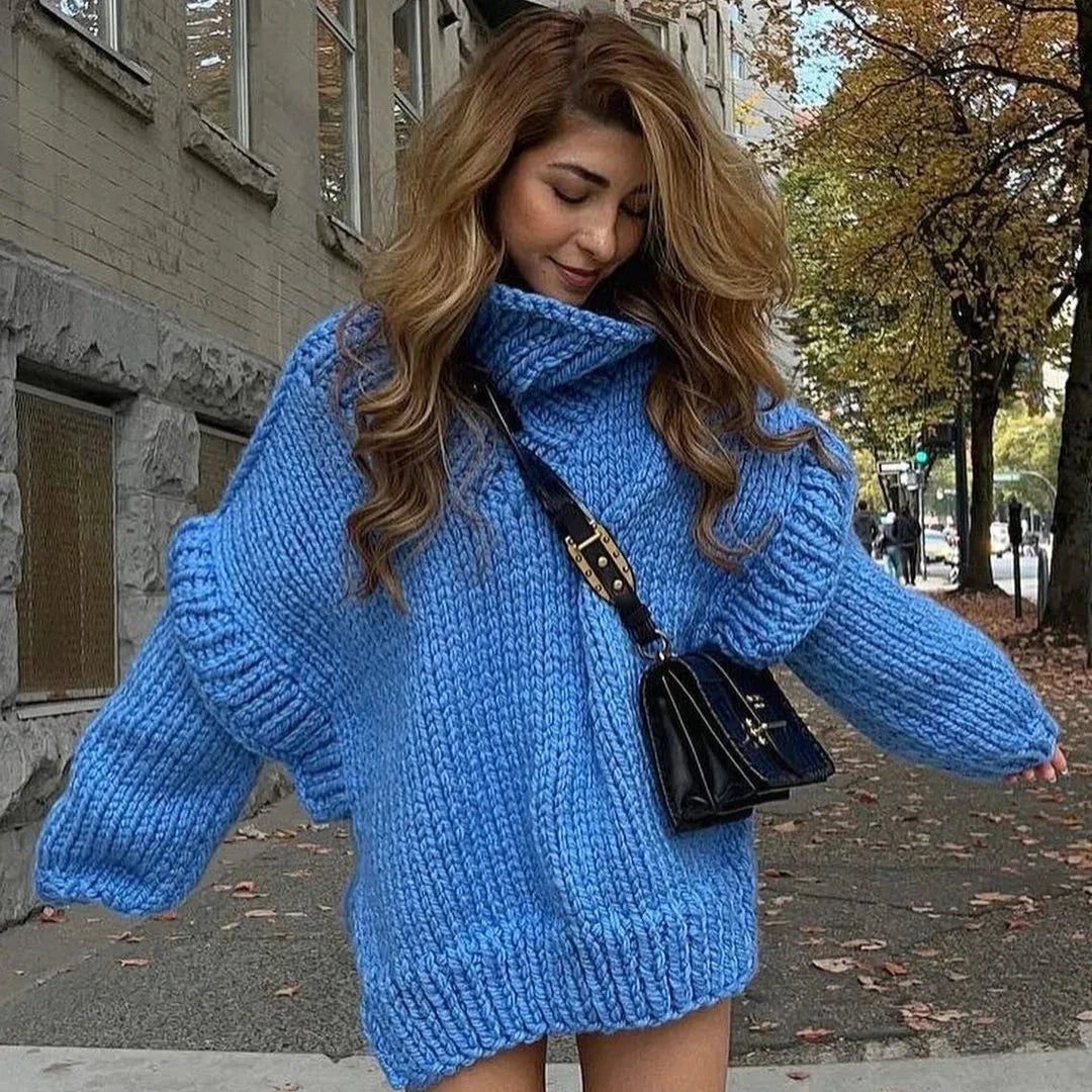 Anna Fluffy Turtleneck Sweater by Joyelle.de