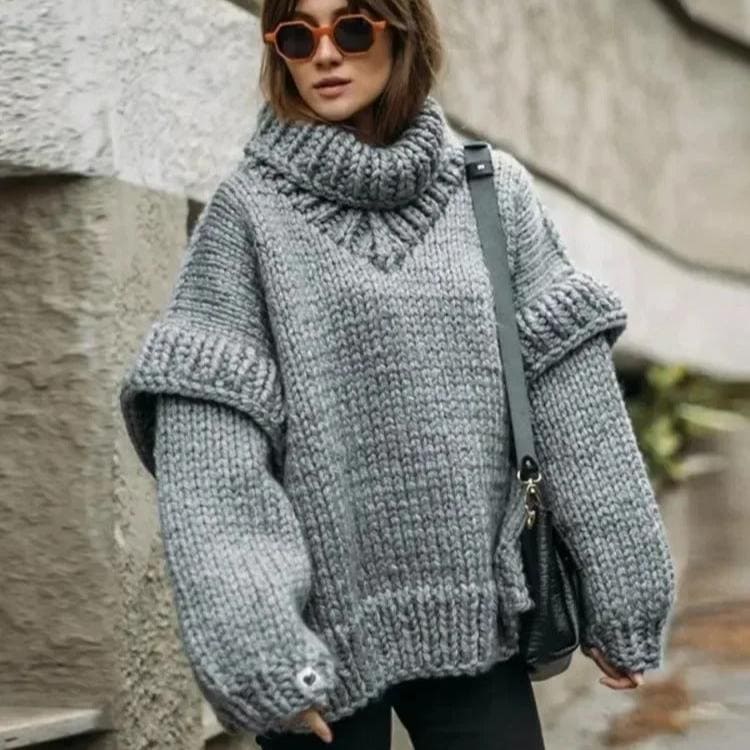 Anna Fluffy Turtleneck Sweater by Joyelle.de