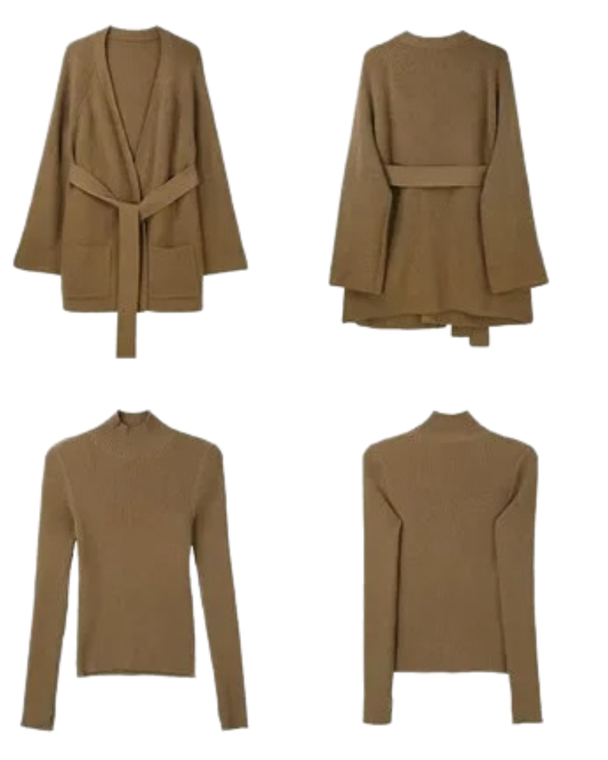 Zina | Stickat 3-delat Set med Turtleneck