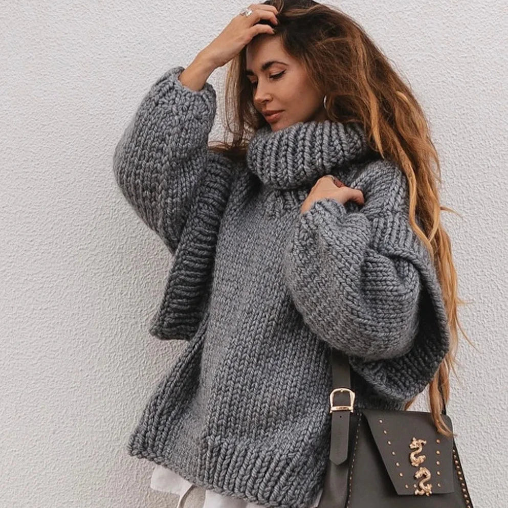 Anna Fluffy Turtleneck Sweater by Joyelle.de