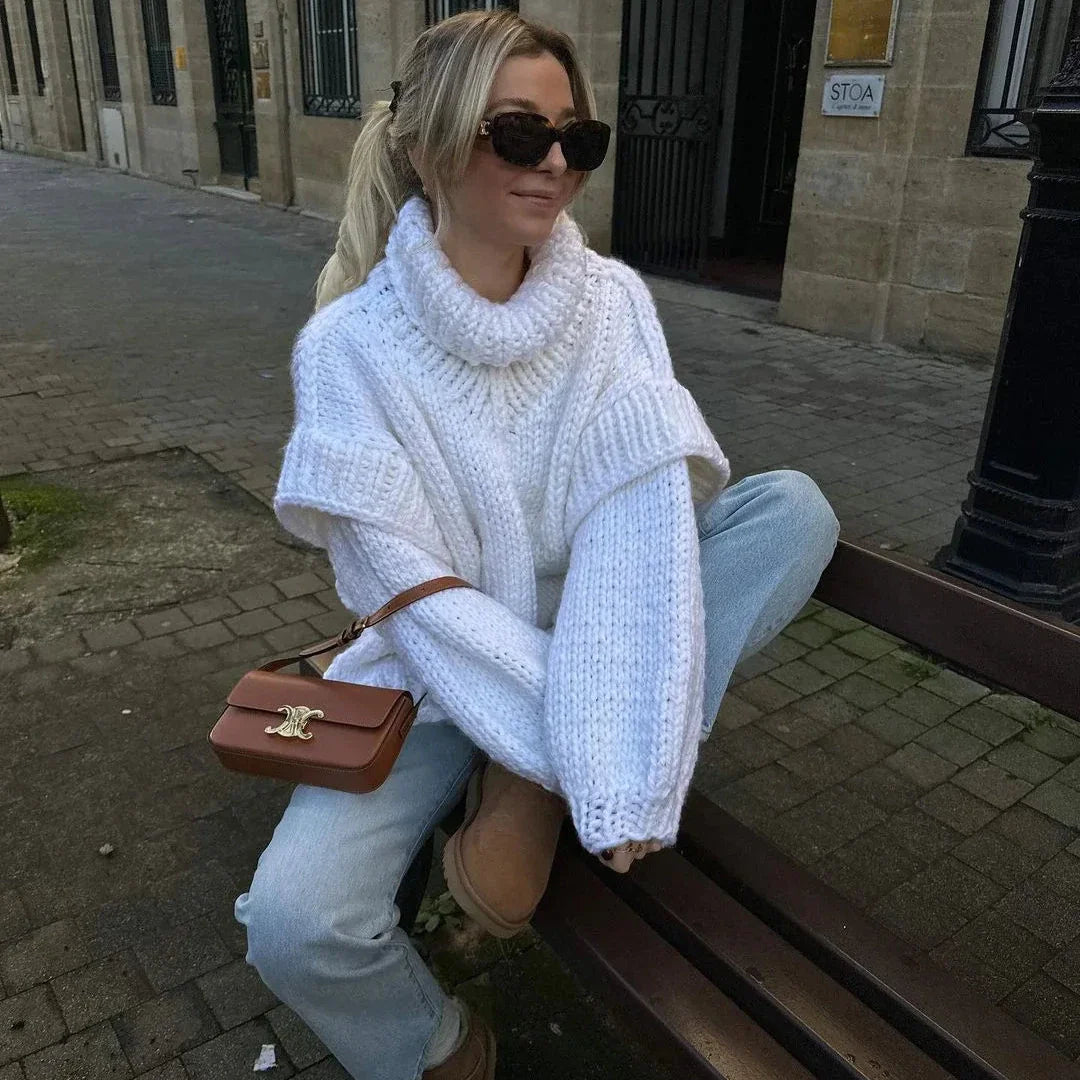 Anna Fluffy Turtleneck Sweater by Joyelle.de