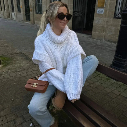 Anna Fluffy Turtleneck Sweater by Joyelle.de
