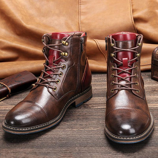 Aaron | Utsökta Handgjorda Premium Läder Oxford Stövlar