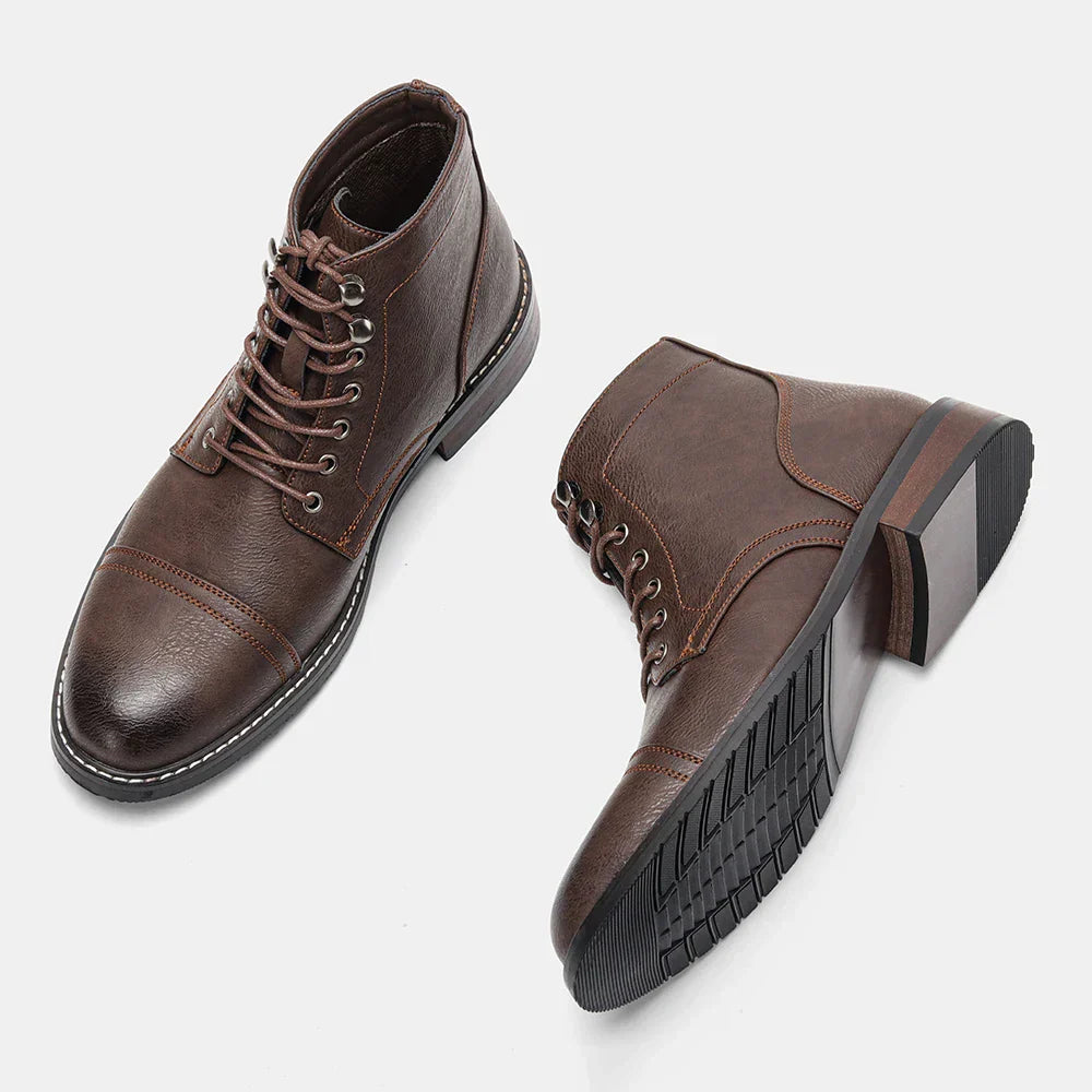 Keith | Klassiska vintage derby stövlar med elegant tådesign