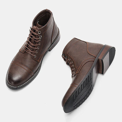 Keith | Klassiska vintage derby stövlar med elegant tådesign