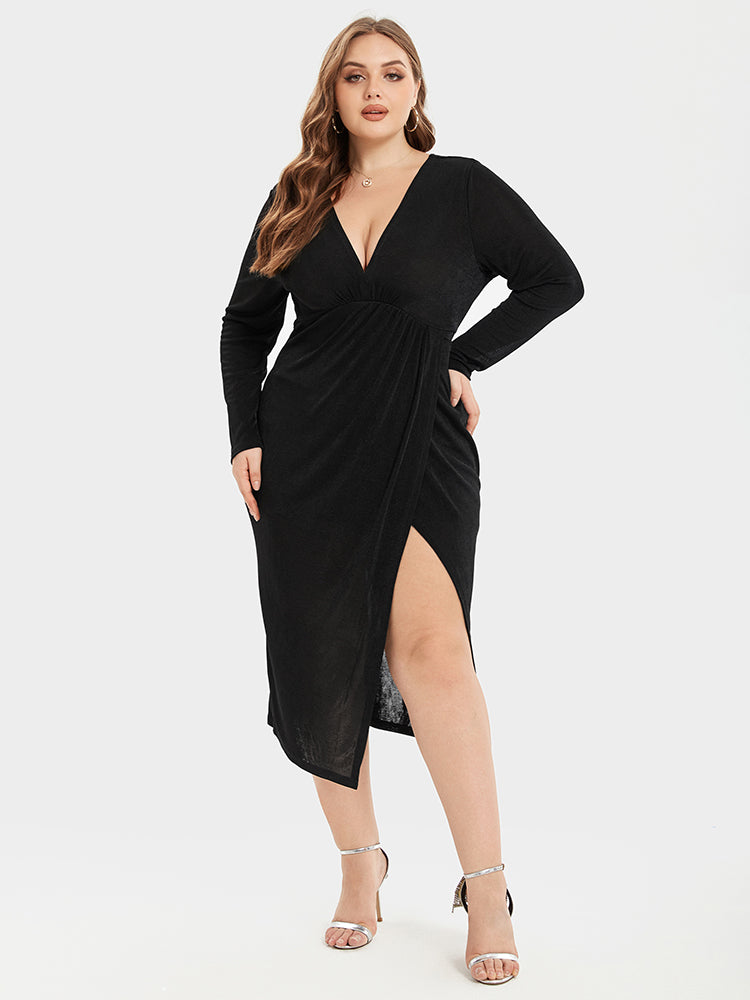Einteiliges Midikleid mit V-Ausschnitt