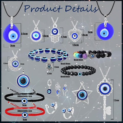 NazarGlück™ - Schmuckset mit 23 Schutzamuletten