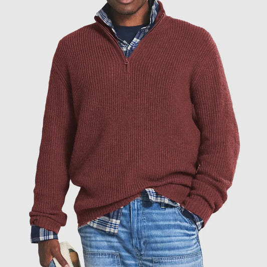 Eleganter Herren-Pullover mit Reißverschluss