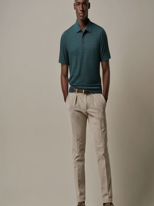 Polo Seidenstruktur T-Shirt