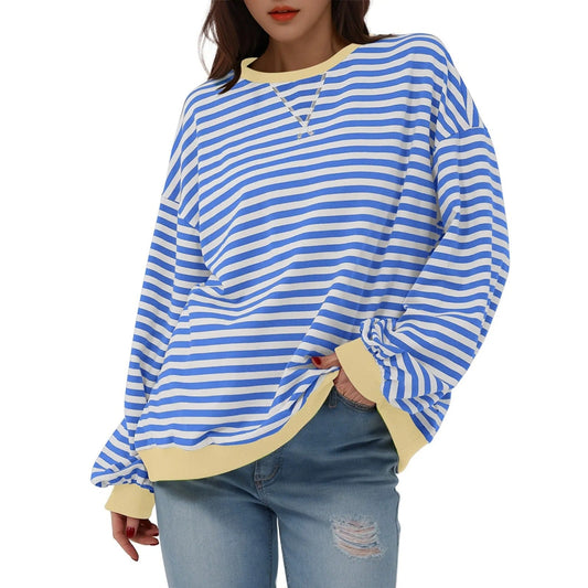 Julia -| Gestreiftes överdimensionerad tröja med pullover