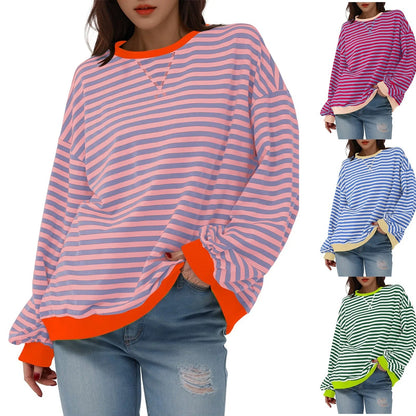 Julia -| Gestreiftes överdimensionerad tröja med pullover