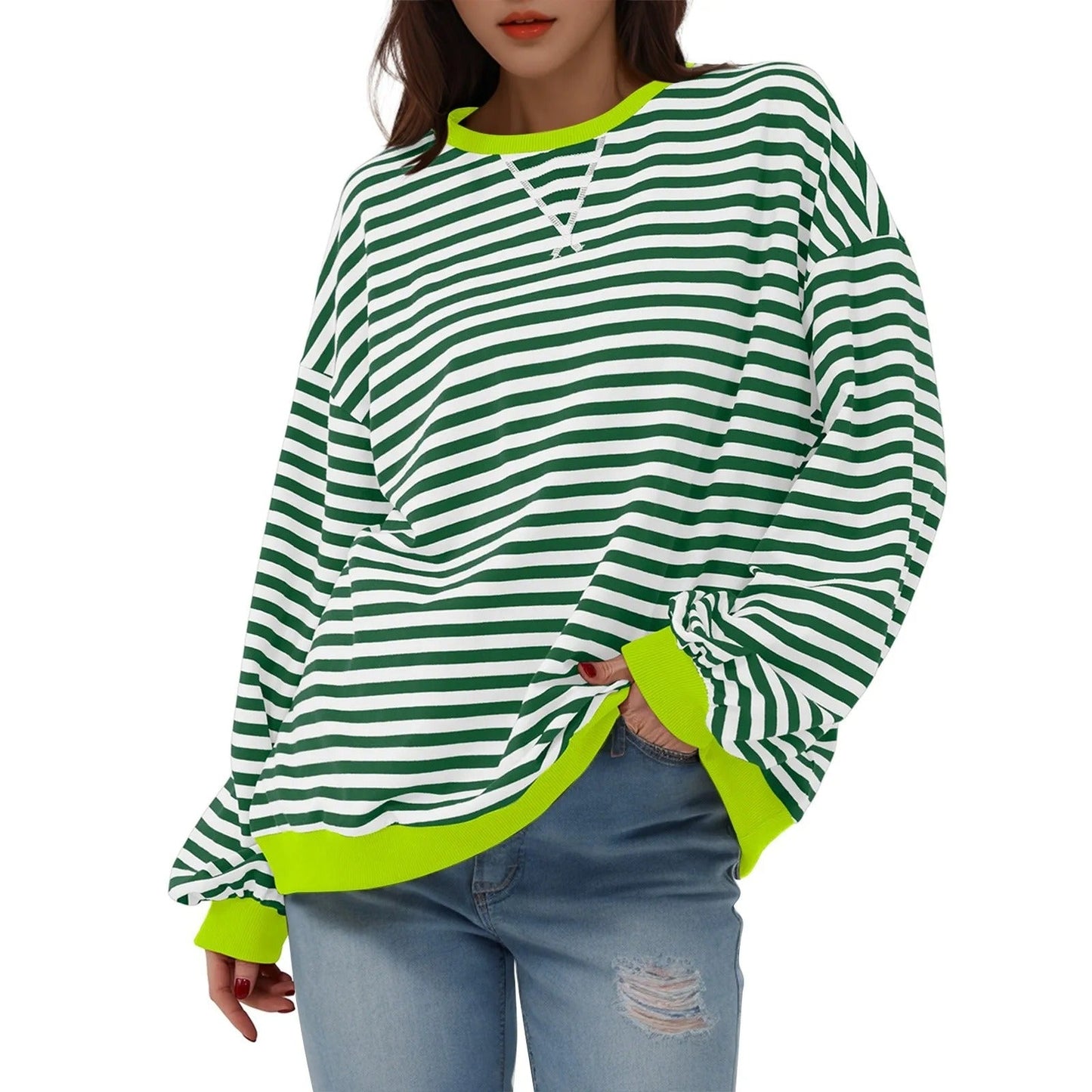 Julia -| Gestreiftes överdimensionerad tröja med pullover