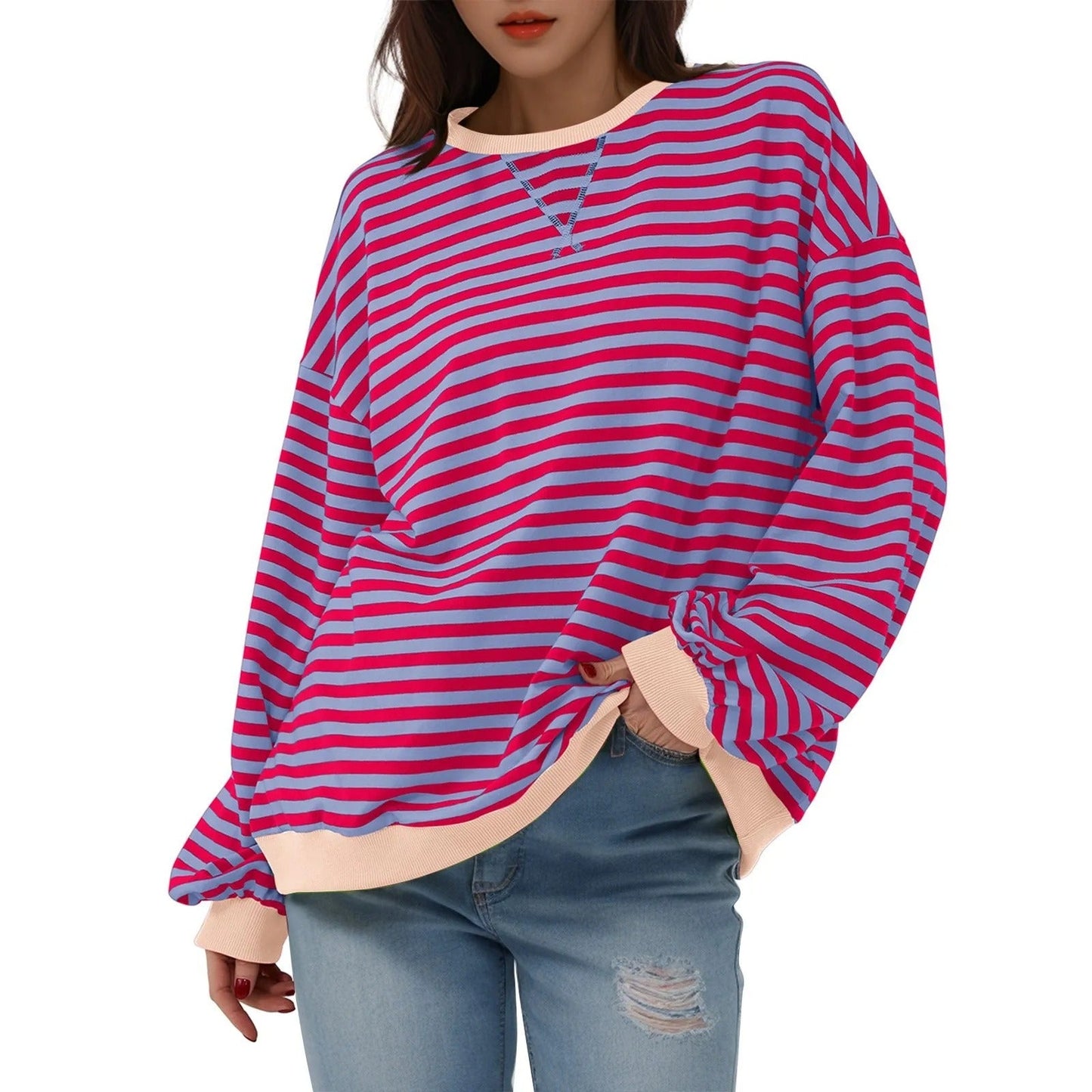 Julia -| Gestreiftes överdimensionerad tröja med pullover