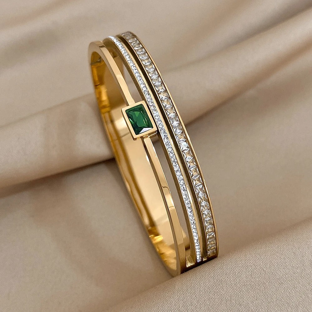 Luxuriöses Manschettenarmband aus Edelstahl | | 4er Set