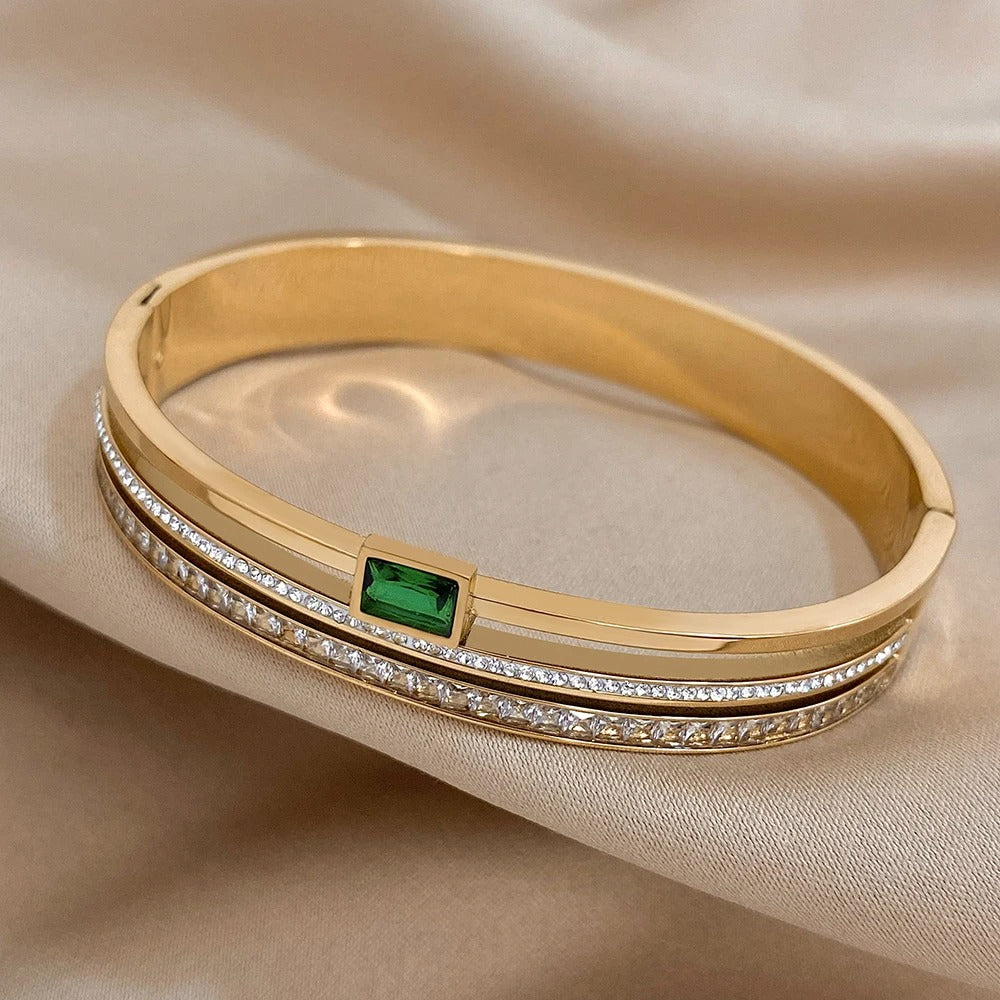 Luxuriöses Manschettenarmband aus Edelstahl | | 4er Set