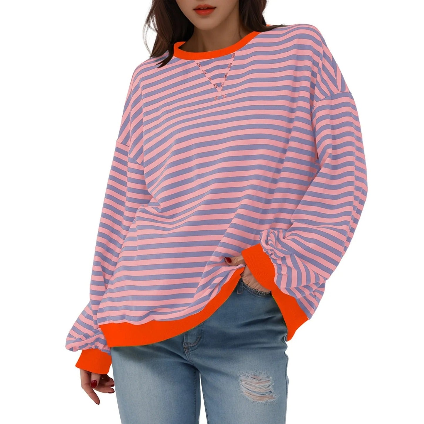 Julia -| Gestreiftes överdimensionerad tröja med pullover