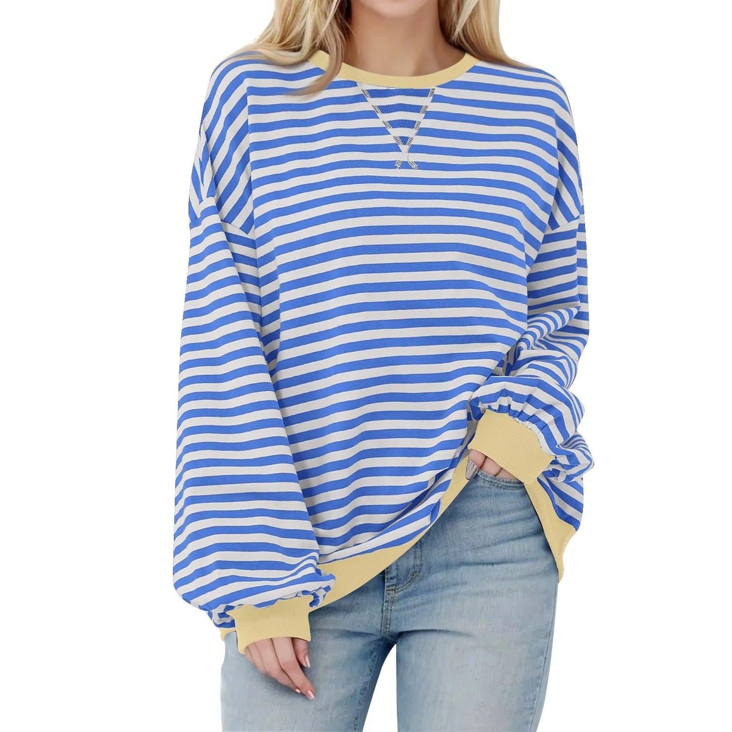Julia -| Gestreiftes överdimensionerad tröja med pullover