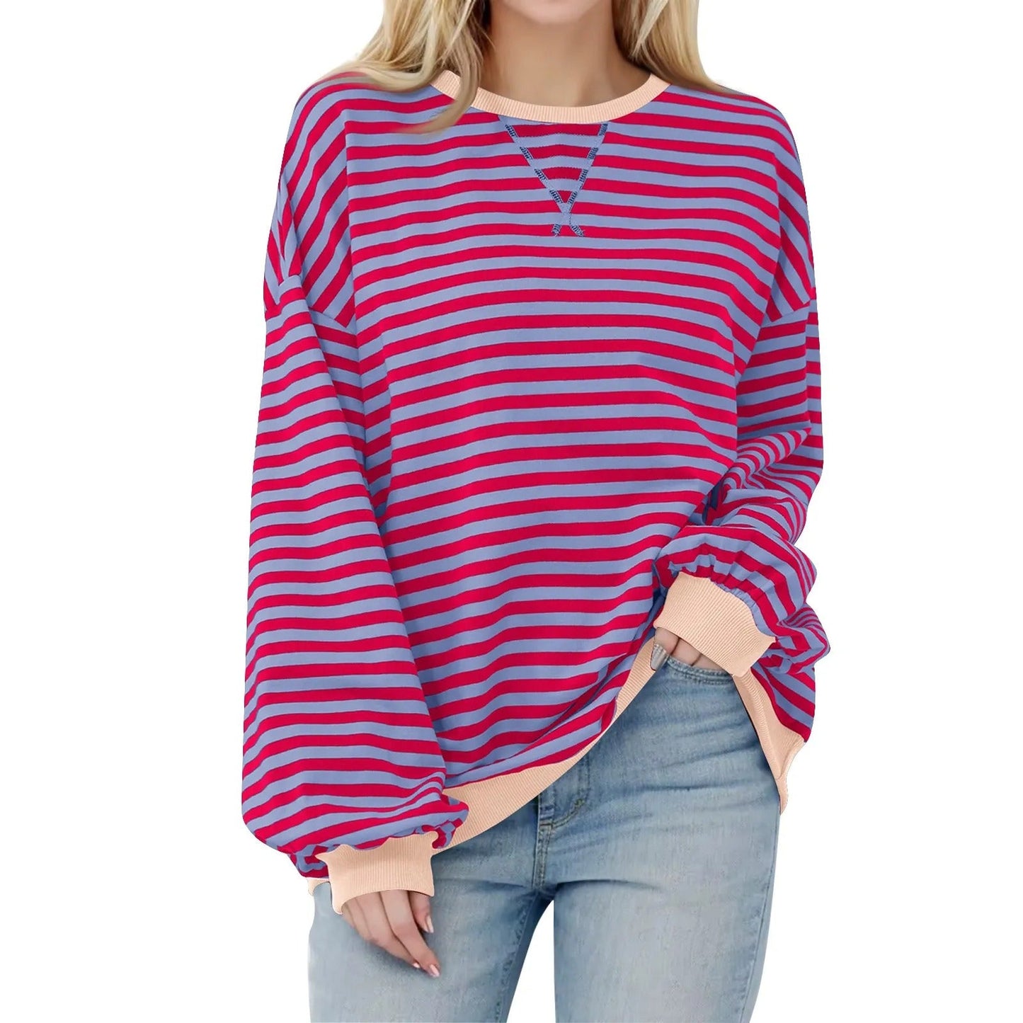 Julia -| Gestreiftes överdimensionerad tröja med pullover